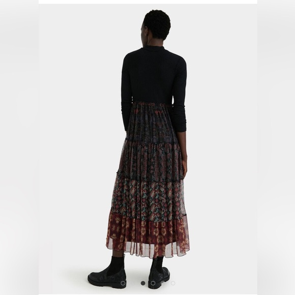 DESIGUAL NWT MIDI dress with floral print size XS. - Picture 9 of 16